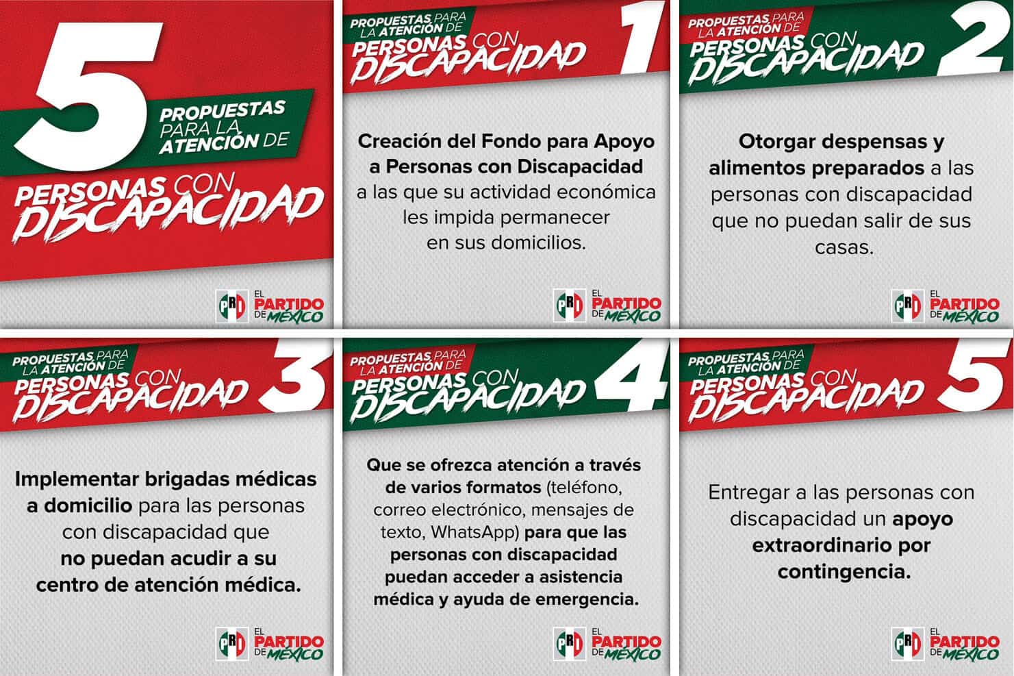 Cinco propuestas para atención a personas con discapacidad ante coronavirus: PRI